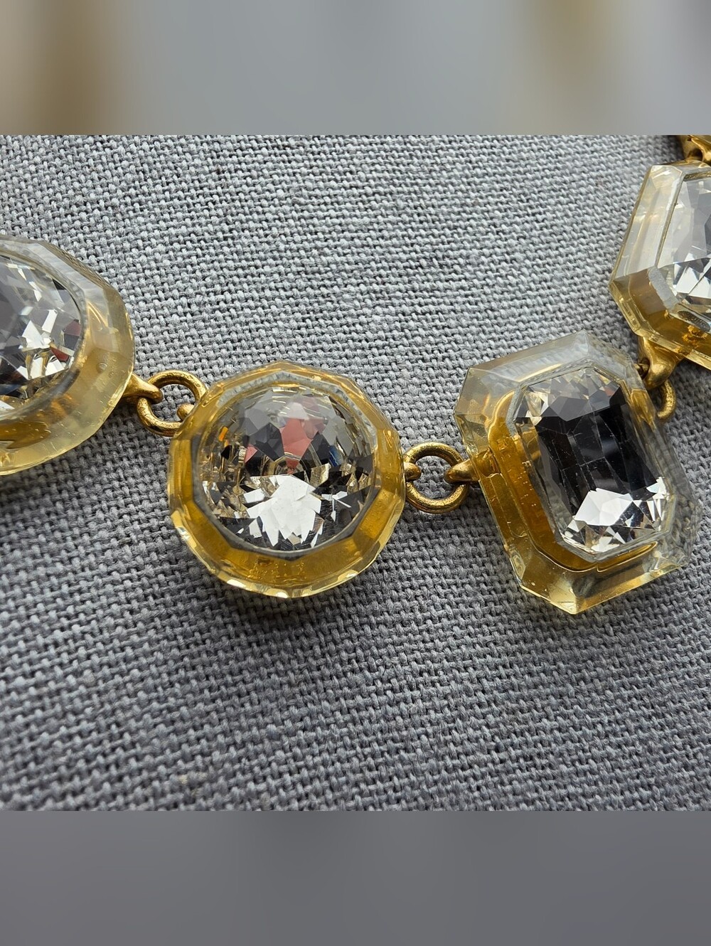 [J. Crew] Jewel Box Clear Faceted Crystal Statement Necklace - Picture 11 of 16